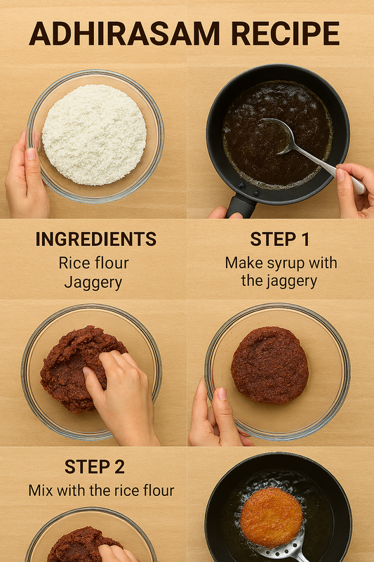 🍯 5 Easy Steps to Make Adhirasam – The Krithik Sweets Way