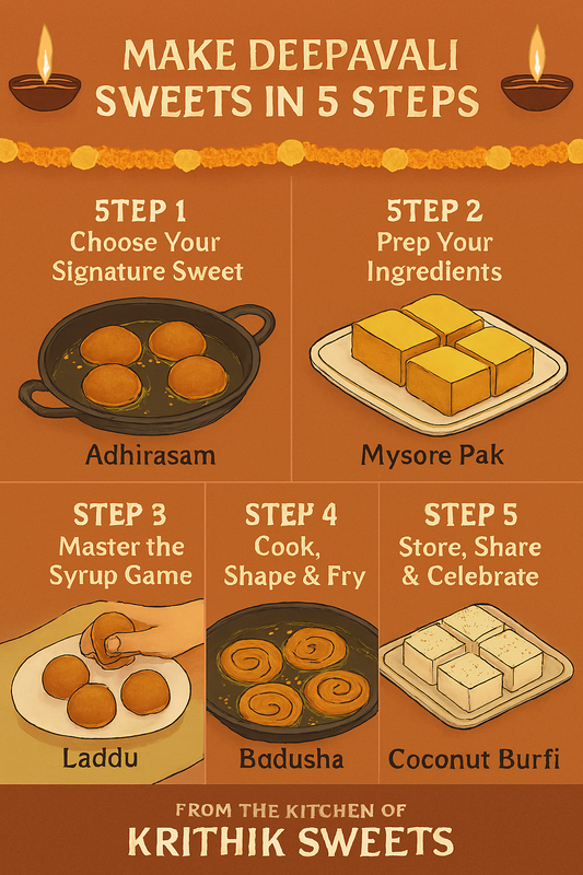 🪔 How to Make Deepavali Sweets at Home in 5 Easy Steps