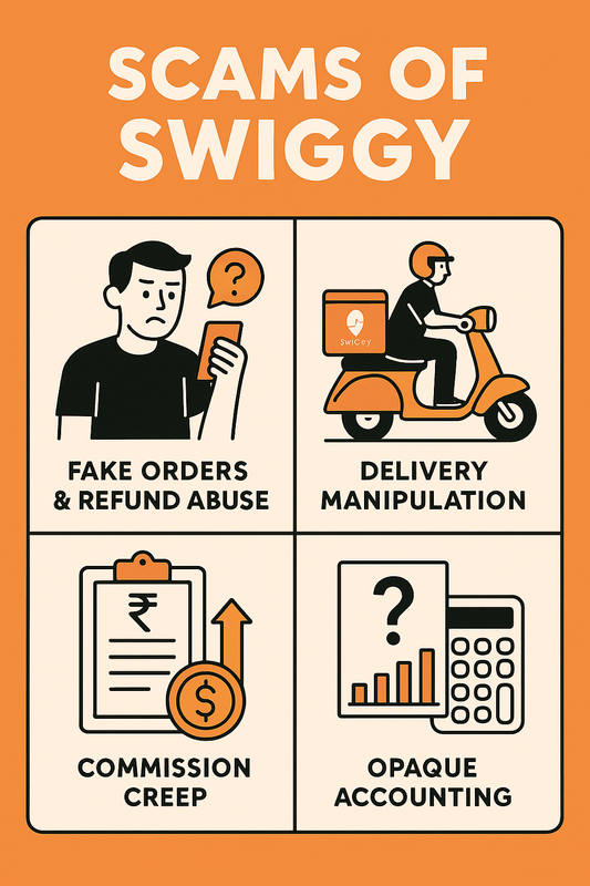 🍽️ The Hidden Challenges of Being a Swiggy Partner: Scams, Struggles & solutions; Smart Solutions